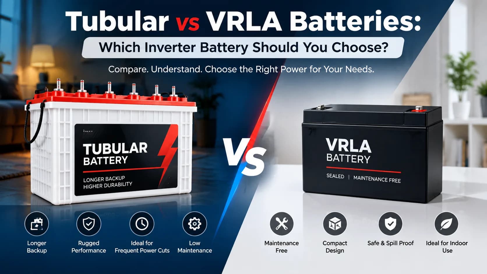 Tubular vs VRLA Batteries: Which Inverter Battery Should You Choose?