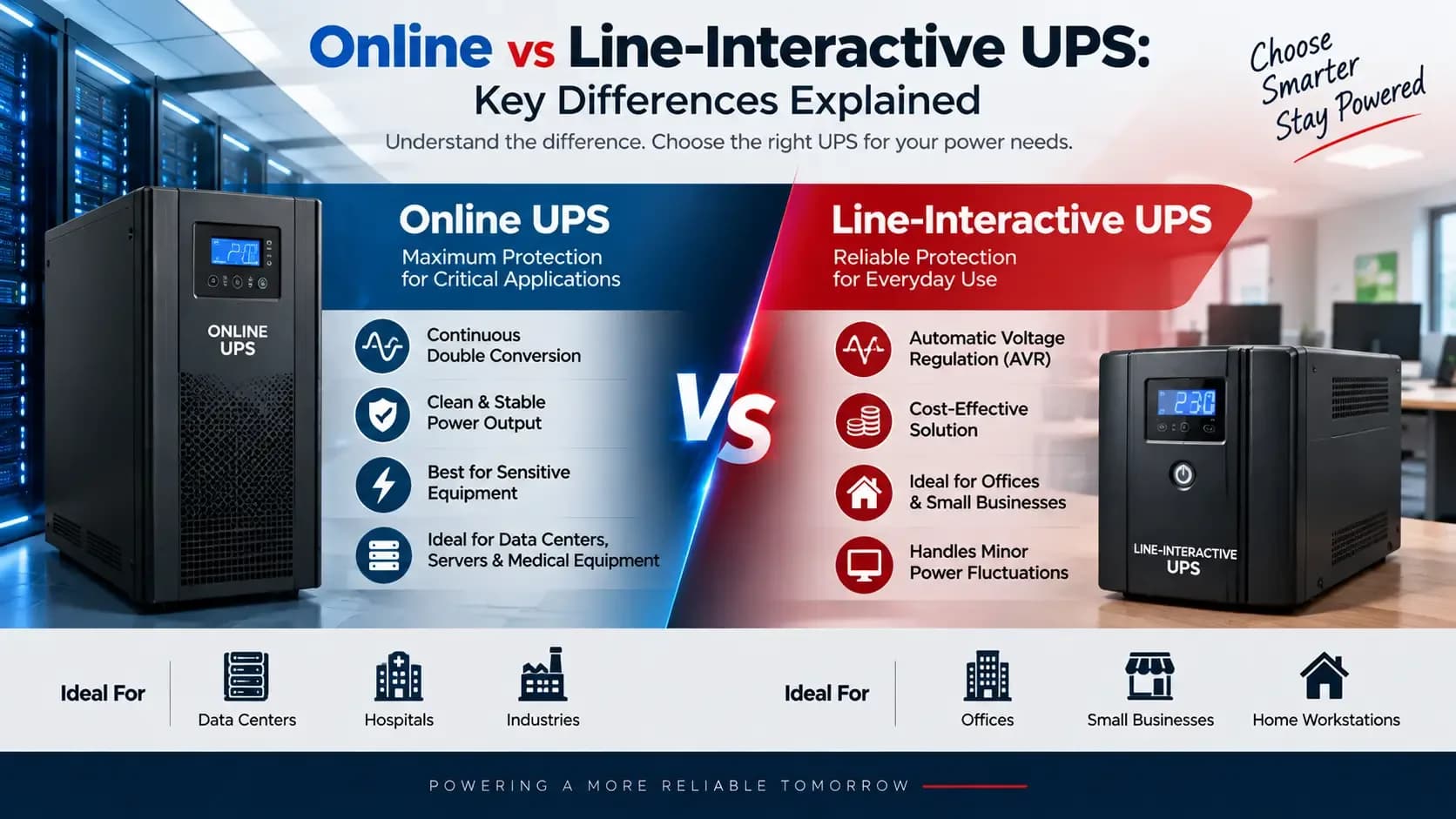 Online vs Line-Interactive UPS: Key Differences Explained